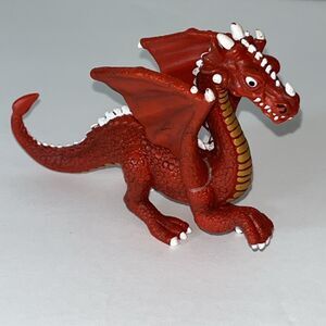 PLASTOY RED DRAGON, 5” Long FANTASY